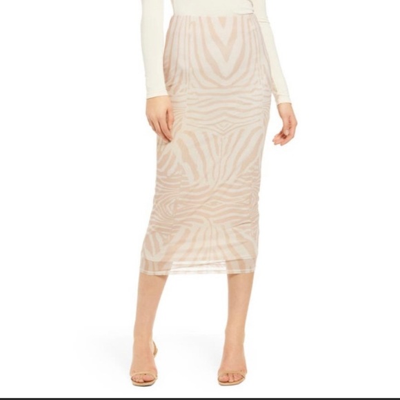 AFRM women’s zebra print Felix power mesh skirt - Picture 1 of 4